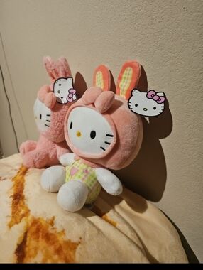 Hello Kitty Easter Bunny Plush Bundle NWT